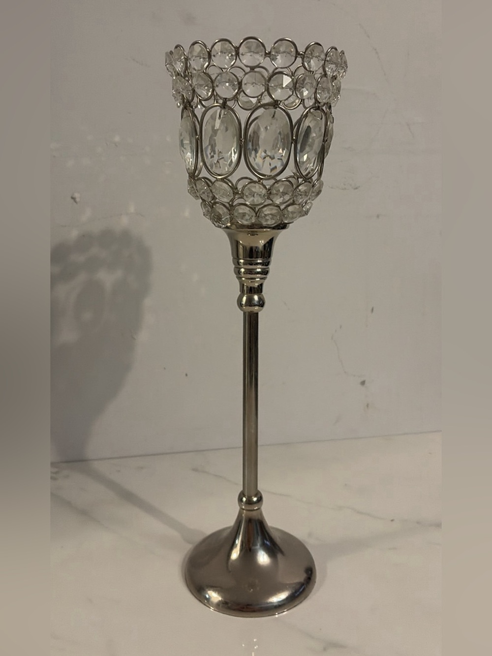 Crystal Accent Candle Holder